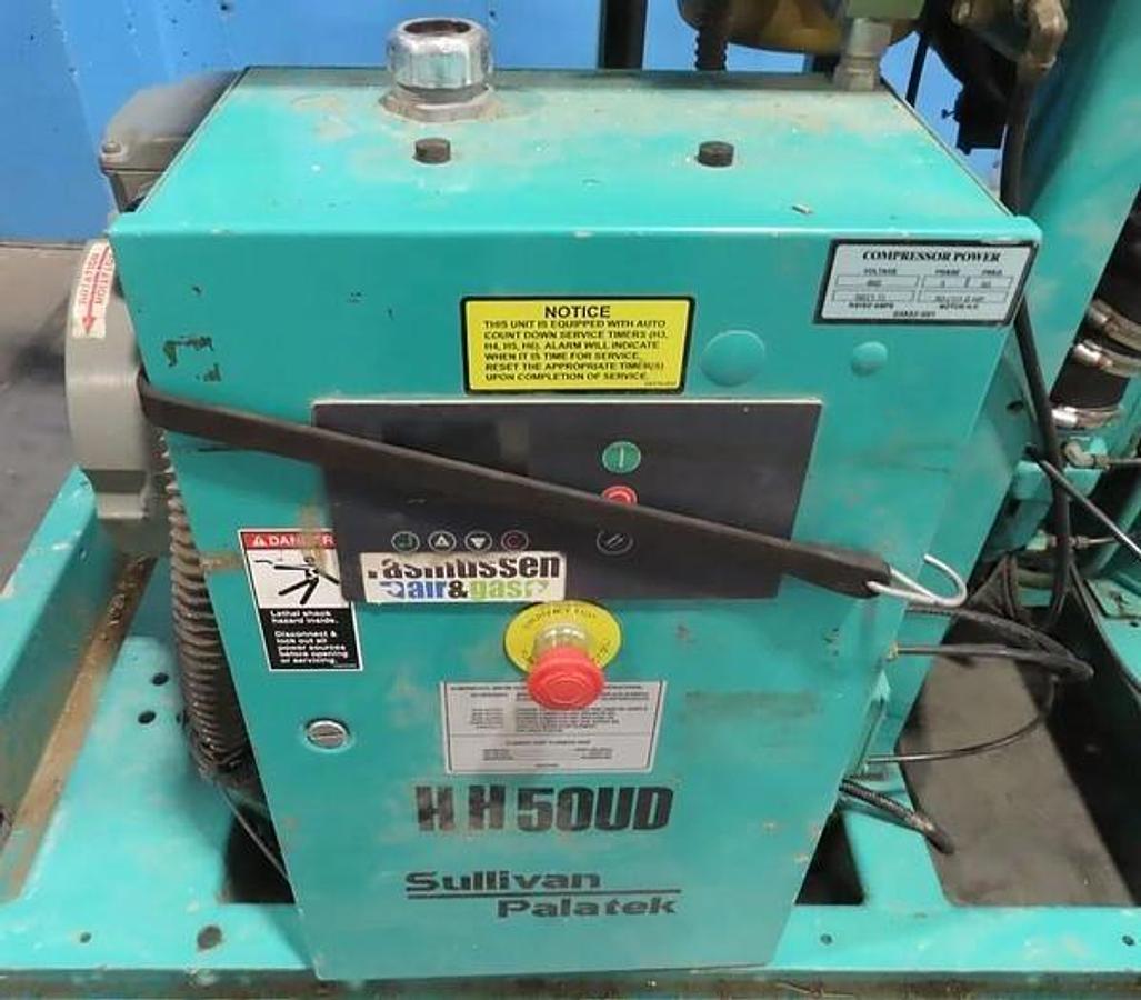 Used SULLIVAN PALATEK HH50UD / HH50UDMB 50 HP AIR COMPRESSOR MANUFACTURED 2014