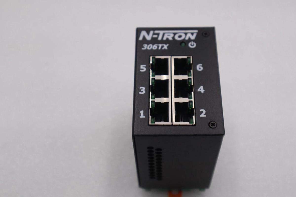 Used N-TRON 306TX 6 PORT INDUSTRIAL ETHERNET SWITCH 10/100 BASE 10-30VDC 0.5A #L-608