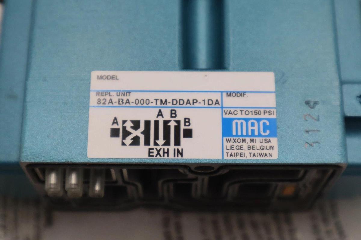 Used NEW MAC VALVES INC 82A-BA-000-TM-DDAP-1DA STOCK H1202