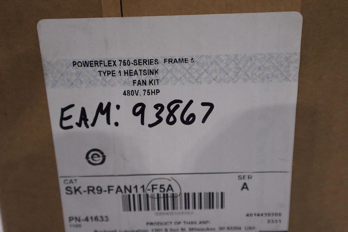 Used Allen Bradley SK-R9-FAN11-F5A FAN KIT HEAT SINK 480 VAC 75 HP - STOCK GF30
