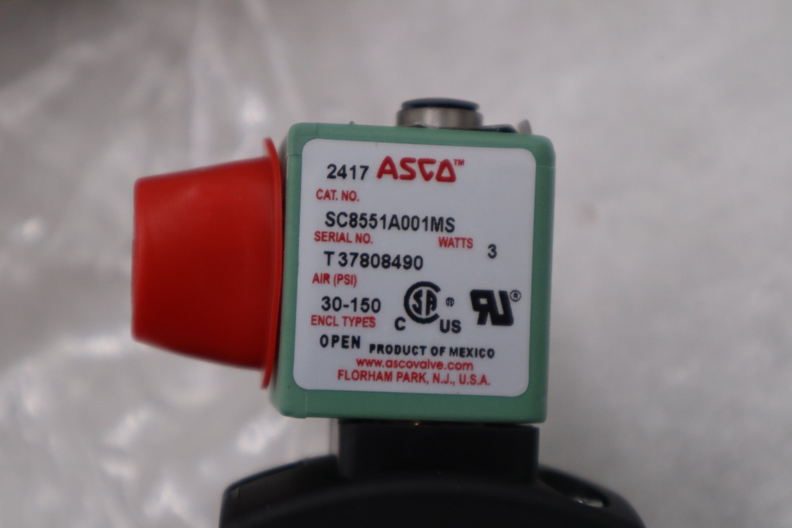 ASCO SC8551A001MS Solenoid Valve 24VDC NEW IN BOX STOCK 1396D