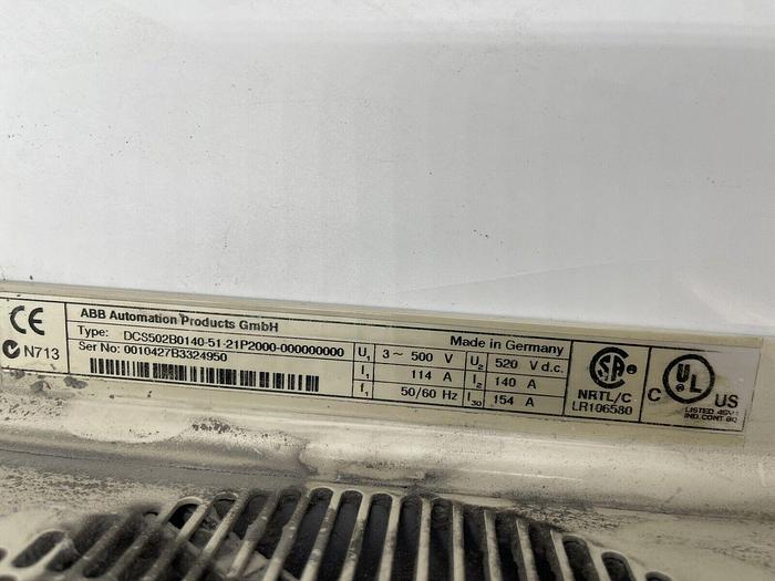 Used ABB AUTOMATION DRIVE DCS502B0140-51-21P2000-000000000 USED UNIT S-13