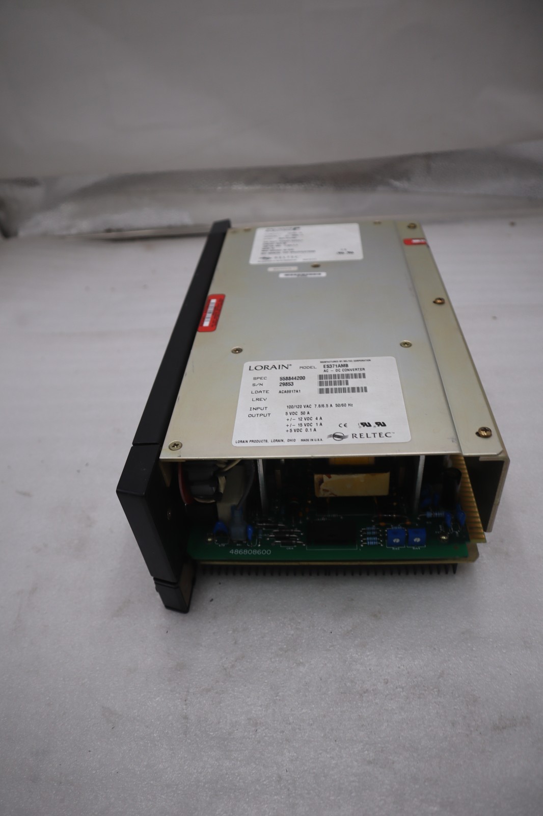 Used RELIANCE ELECTRIC 57493A 57C493 100/120VAC 7.8/6.5A - STOCK 2703A
