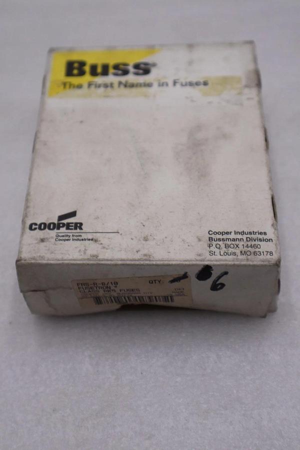 Used BOX OF 6 - Bussmann Fusetron FRS-R-8/10 Dual Element Time Delay Fuse - #GF576A