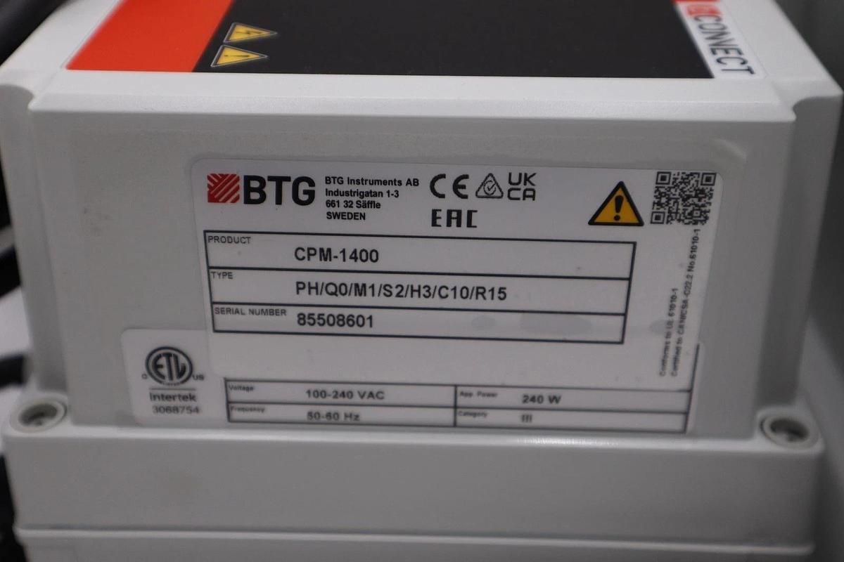 Used BTG CPM-1400 PH/Q0/M1/S2/H3/C10/R15 CONSISTENCY TRANSMITTER - NEW - STOCK 3827CC