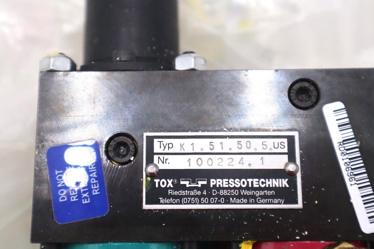 TOX PRESSOTECHNIK K1.51.50.5 PNEUMATIC-HYDRAULIC POWERPACKAGE UNIT #1005A