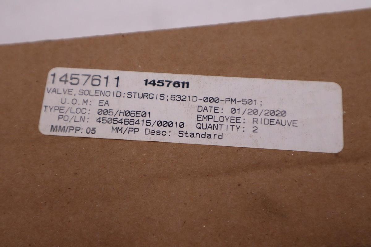 NEW MAC Valves Inc. 6321D-000-PM-501DA Solenoid Valve STOCK H1214