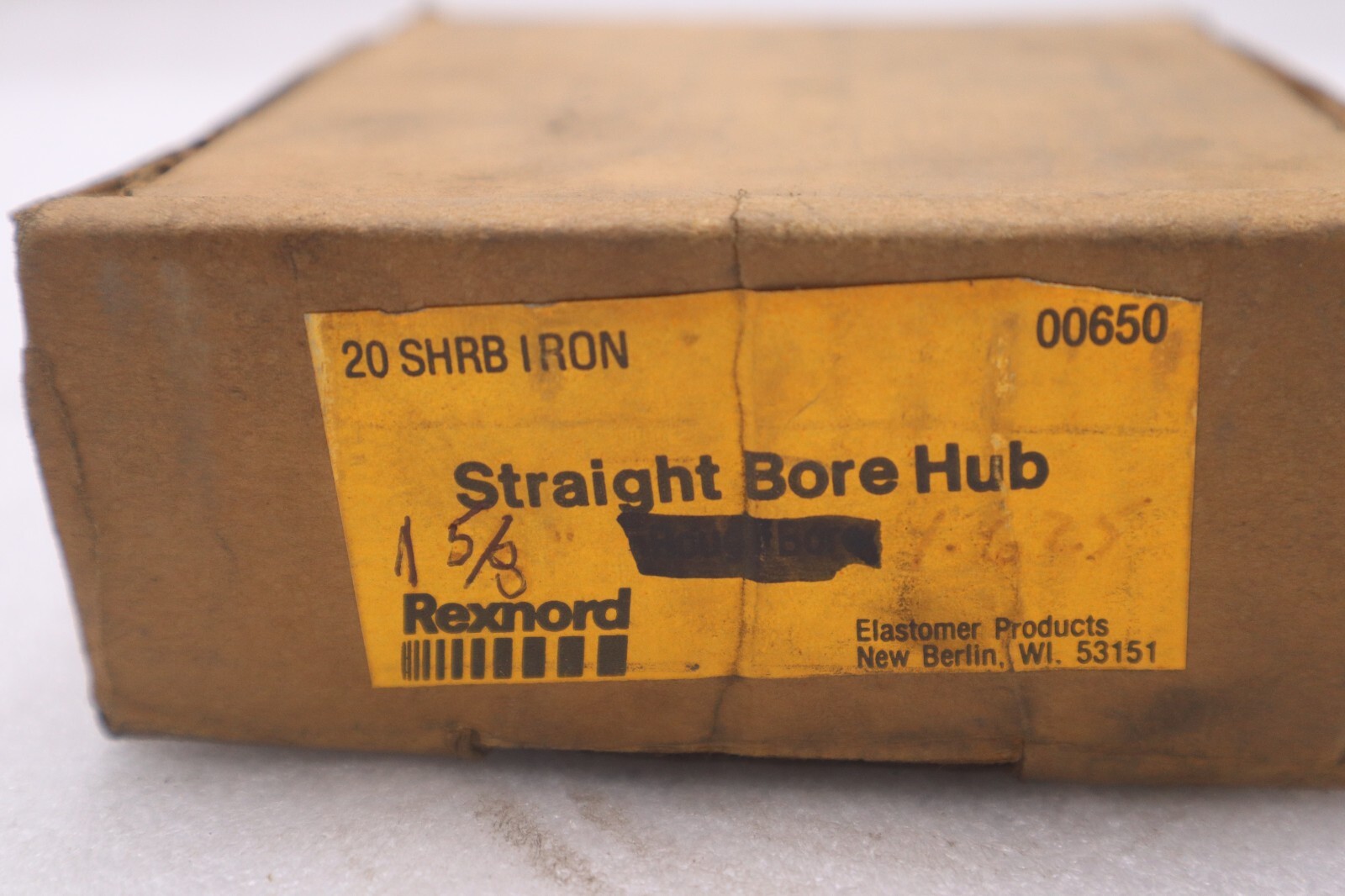 Used Rexnord  20 HRB STEEL Straight Bore Hub Bore 1-5/8 STOCK B-1074