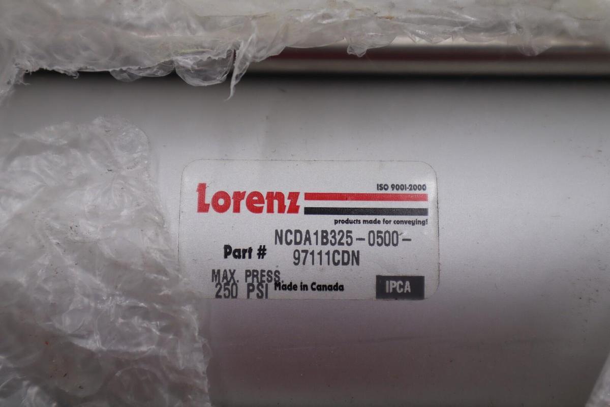 Used SMC / LORENZ NCDA1B325-0500-97111CDN 250psi Tie Rod Cylinder #S-349