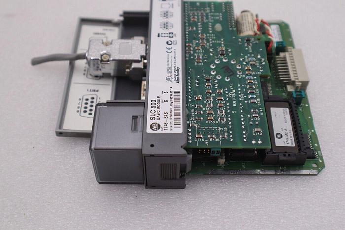 Used Allen-Bradley SLC 500 Basic Module 1746-BAS Series C FRN 6 2 Port Stock #K-1705