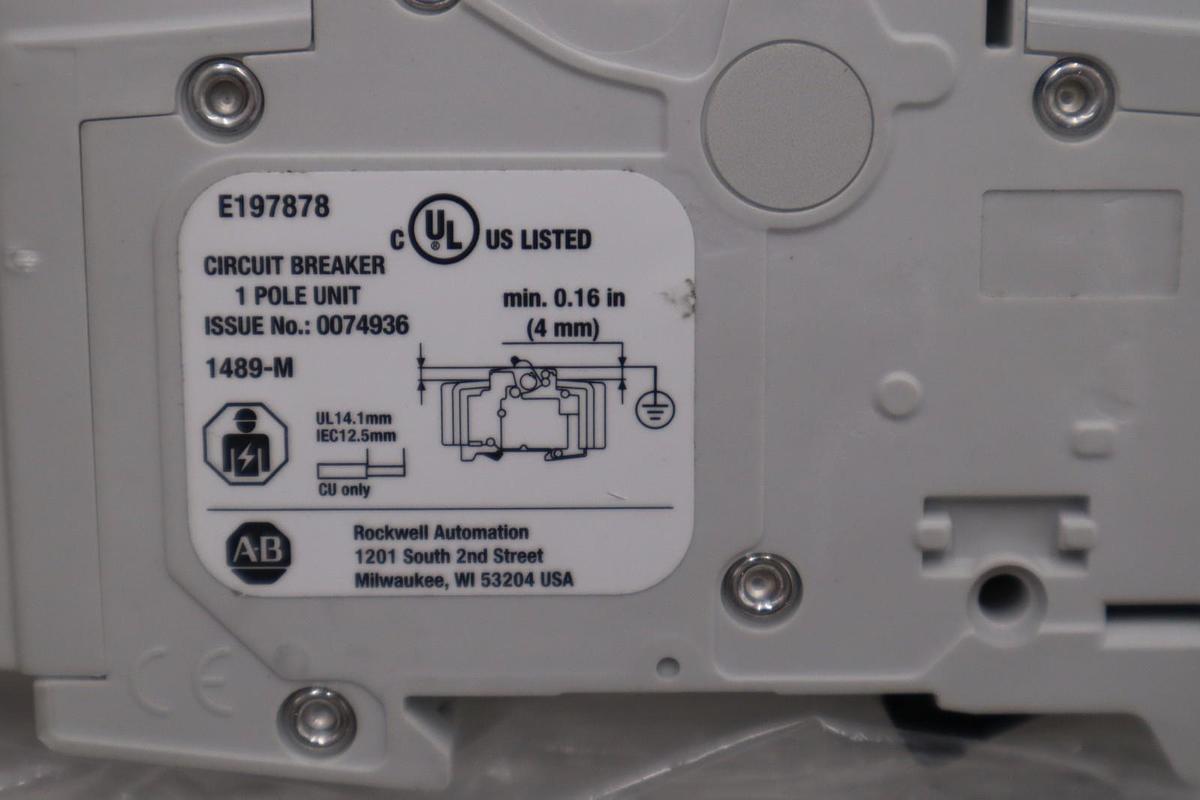 Used NEW OPEN BOX AB Allen Bradley 1489-M1C100 miniature circuit breaker STK H1095A