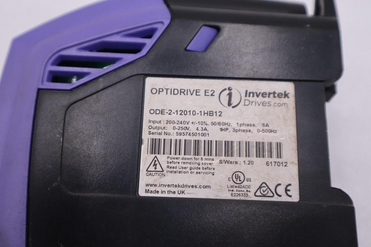 Used INVERTEK ODE-2-12010-1HB12 / ODE2120101HB12 OPTIDRIVE E2 NEW UNIT STOCK H485A