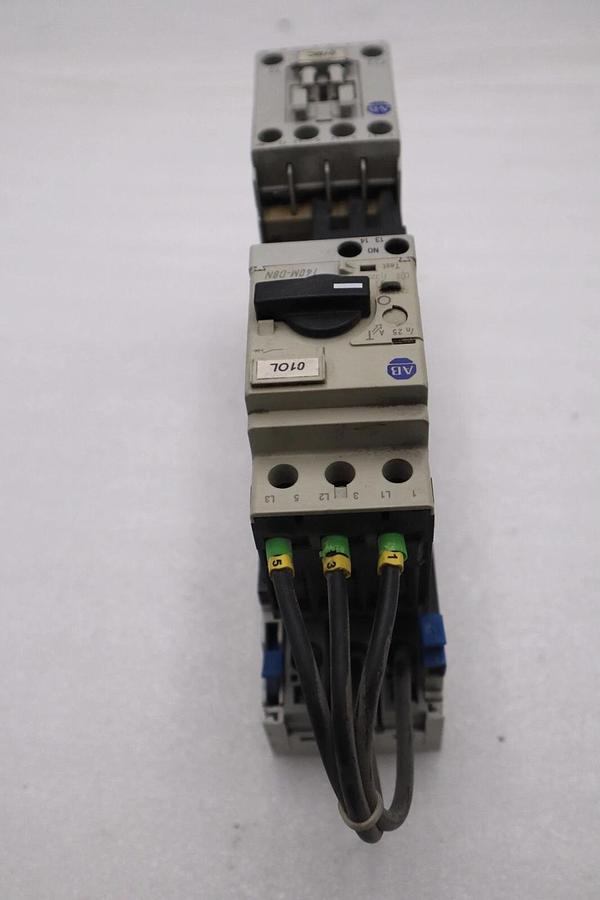 Used ALLEN BRADLEY 140M-D8E-C25 CIRCUIT BREAKER WITH 100-C23*10 CONTACTOR STOCK 719-A