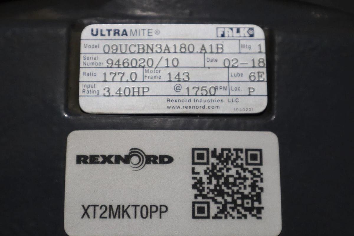 Used NEW Falk Ultramite 09UCBN3A180.A1B Gear Drive 3.40 HP 1750 RPM 143 Frame #S674