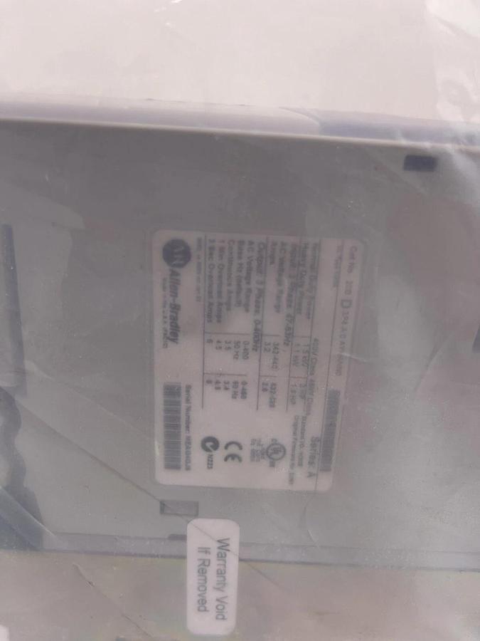 Refurbished ALLEN BRADLEY 20BD3P4A0AYNANN0 REFURBISHED UNIT IN PACKAGING STOCK 1261