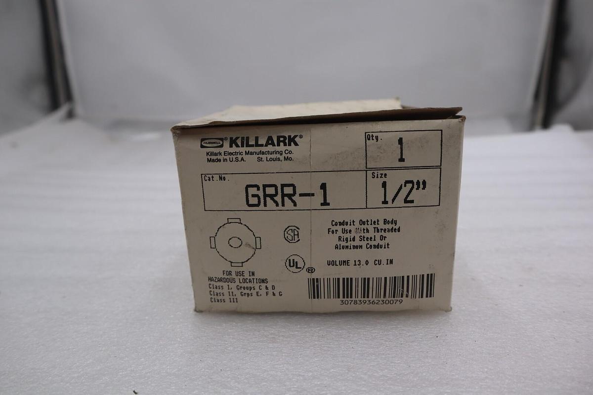 Used Killark GRR-1 Outlet Body Size 1/2" NEW OPEN BOX STOCK 2119-A