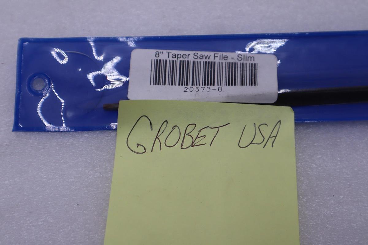 LOT OF 4 - NEW Grobet 8" Slim Taper Saw American Pattern File USA STOCK H707A