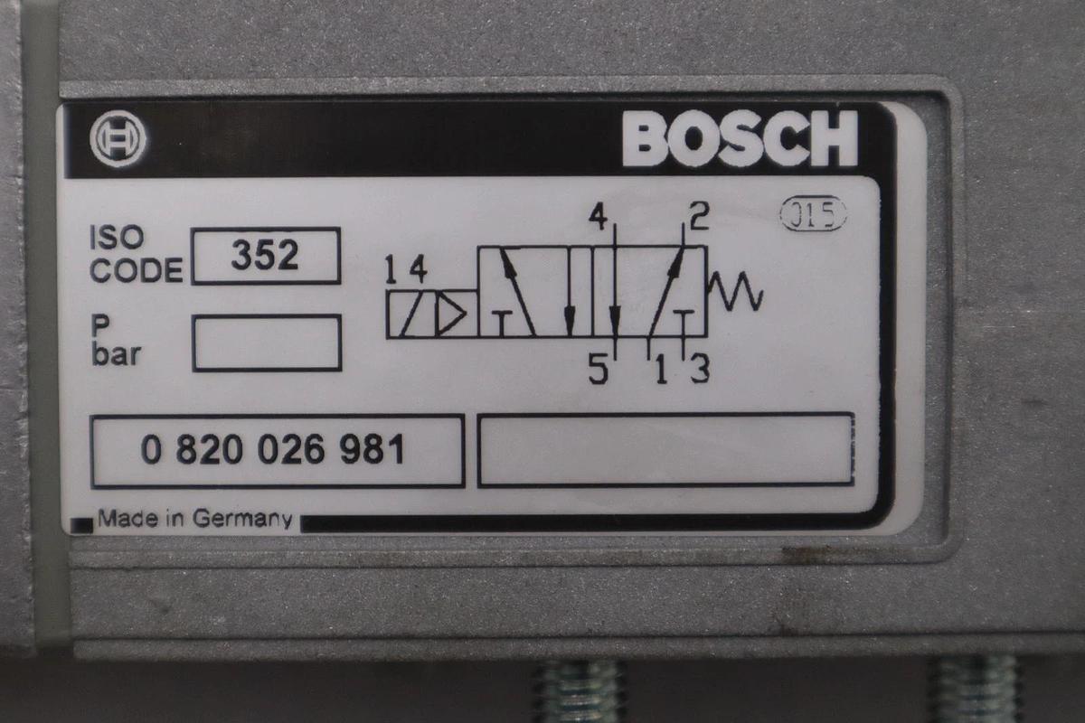 Used Bosch 0 820 026 981 Rexroth Single Solenoid Valve And Coil - STOCK GF570