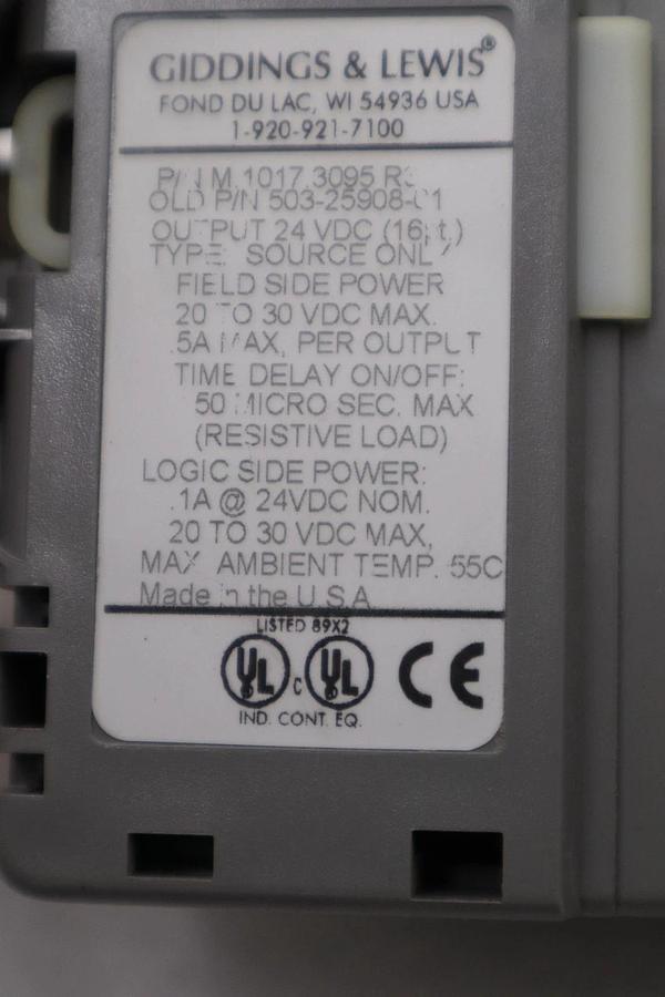 Used GIDDINGS & LEWIS DANAHER MOTION M.1017.3095 R3 / M10173095 R3 MODULE #6006