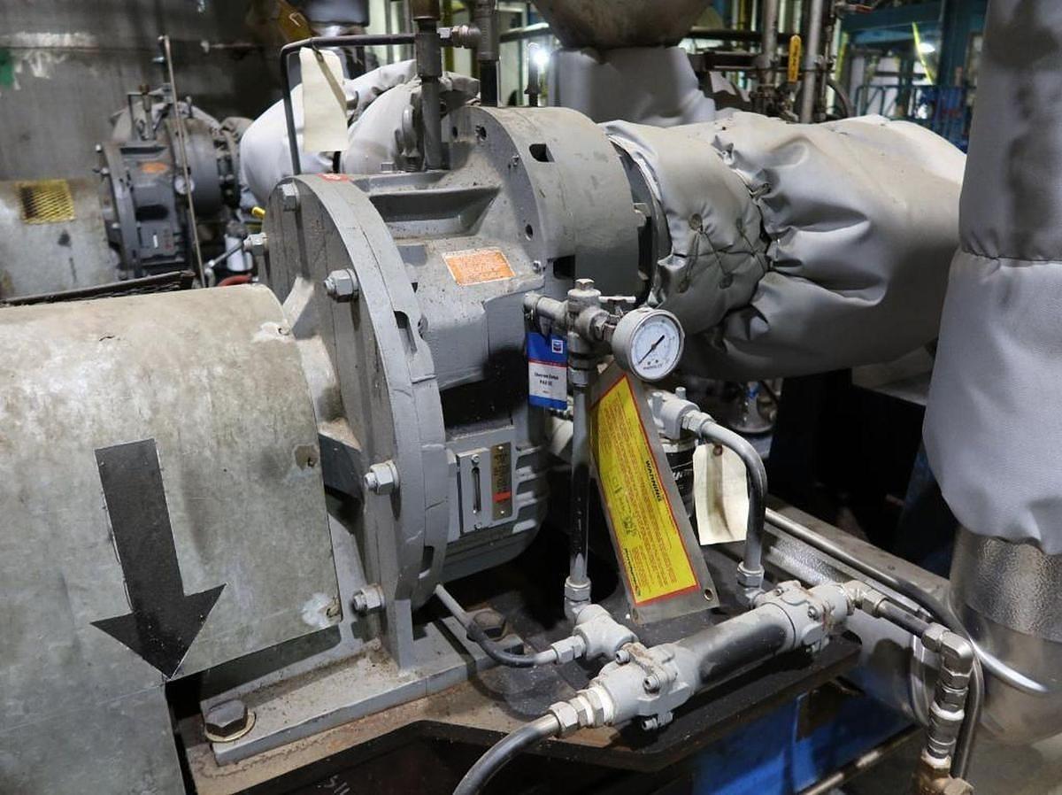 Used SUNDYNE SUNFLO HONEYWELL P-3000 BOILER FEED WATER PUMP WITH 150 HP MOTOR 400 GPM