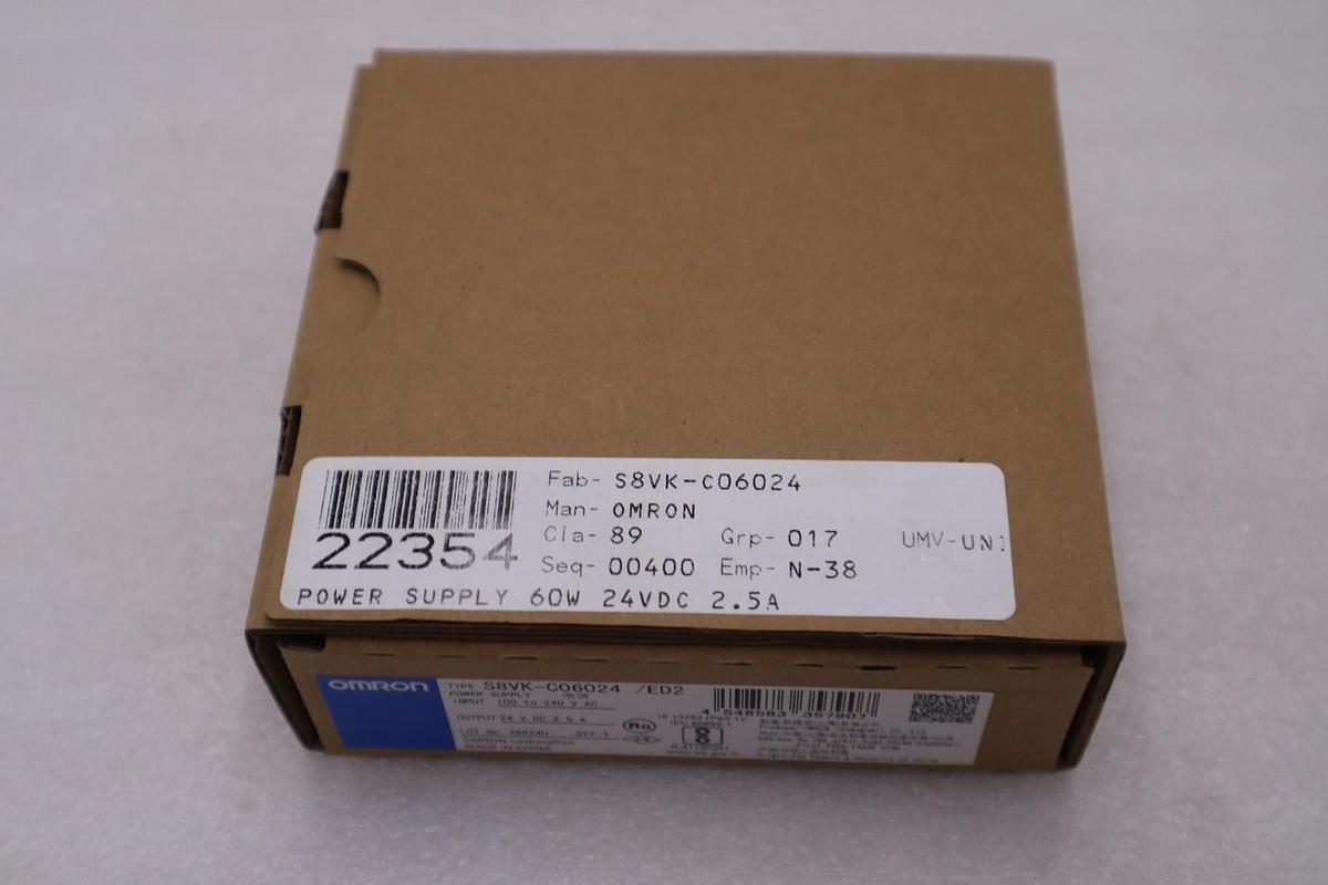 OMRON Switching Power Supply S8VK-C06024 /ED2 AC-DC DIN Rail- NEW - STK GF552A