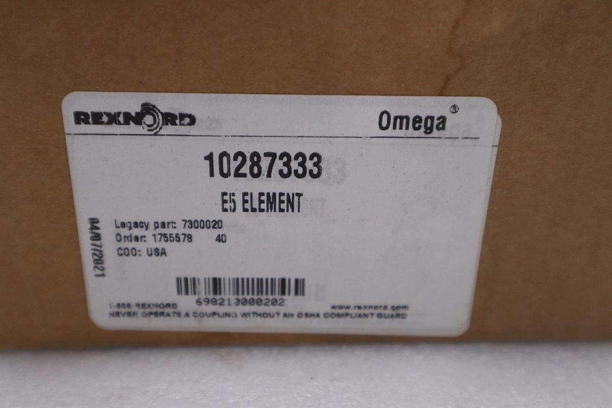 Rexnord OMEGA E5 Element 10287333 Flexible Coupling NEW IN BOX STOCK GF-455A