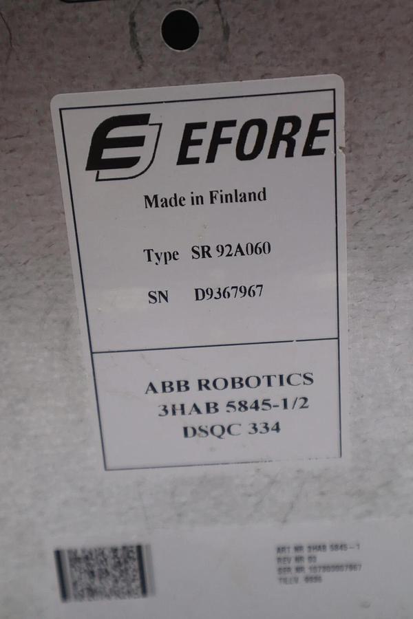 Used Efore ABB SR92A060 Power Supply Module 3HAB 5845-1/2 STOCK 3200