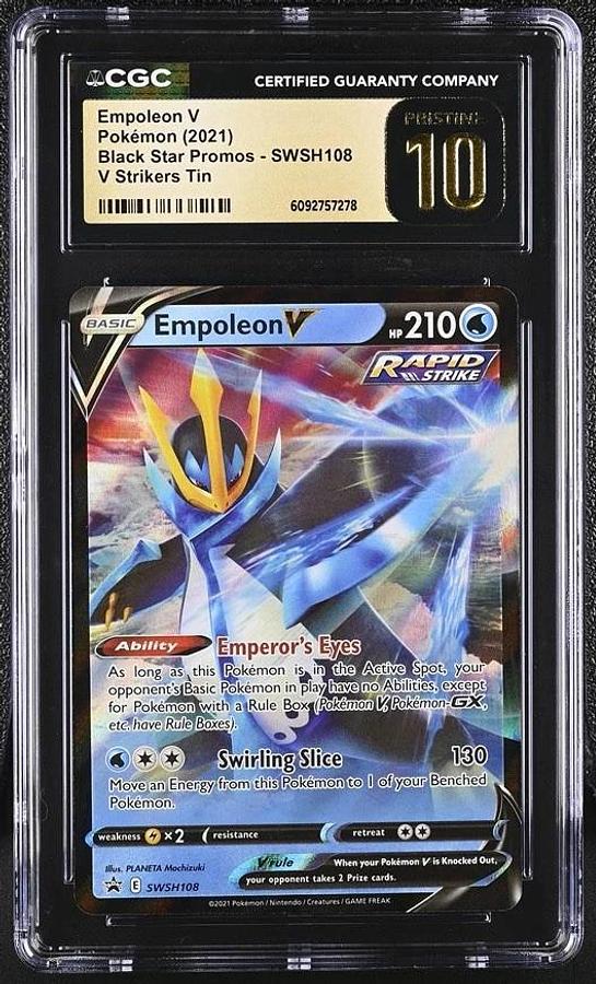 Used Pokemon Empoleon V #SWSH108 Black Star Promo Sword & Shield - CGC PRISTINE 10