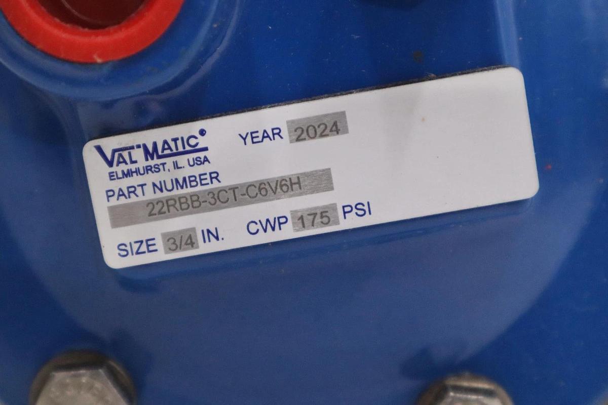 Val Matic Check Valve 22RBB-3CT-C6V6H 1/2-3/4" Flanged Valve 175PSI NEW #2081B