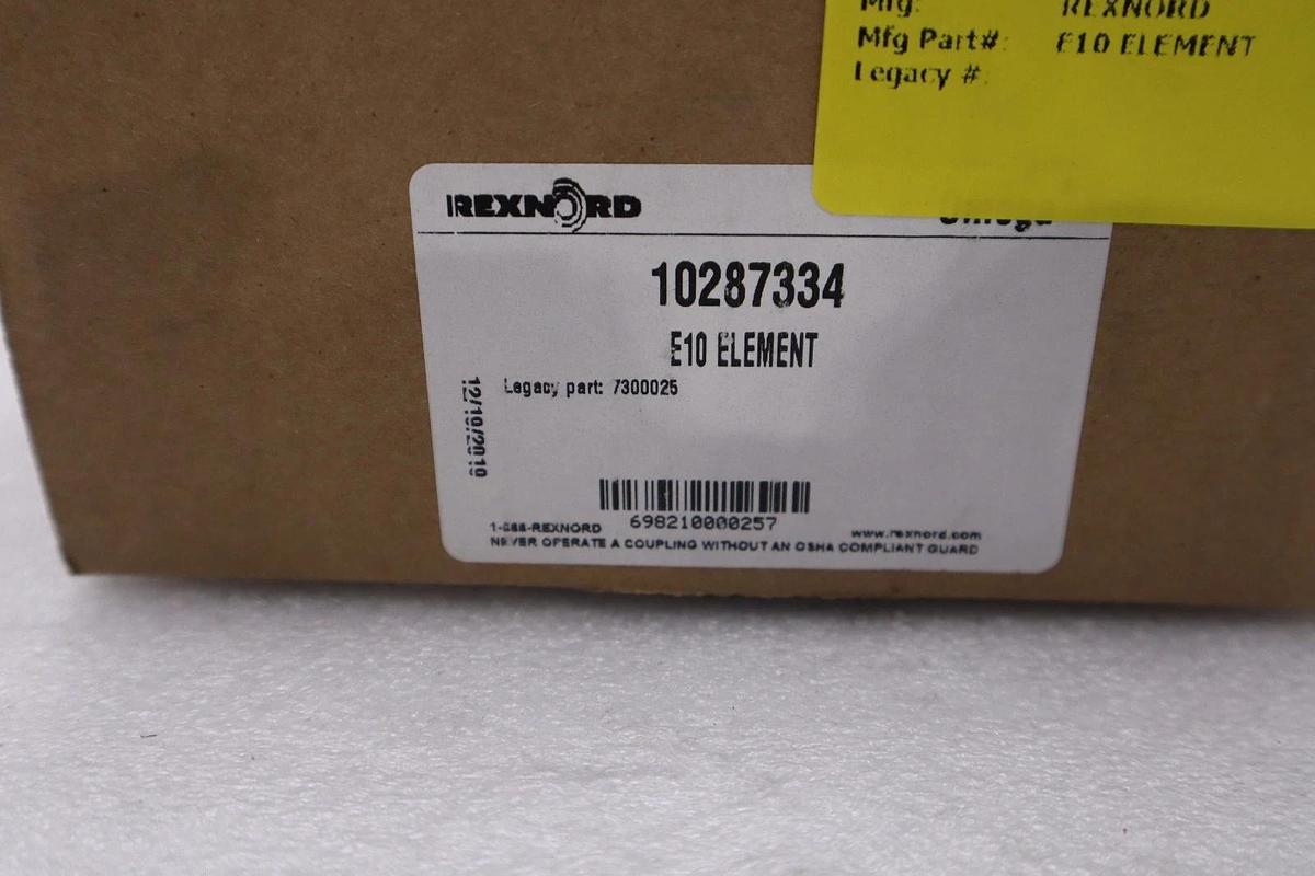 Used REXNORD 10287334 7300025 E10 ELEMENT - STOCK 3449CC