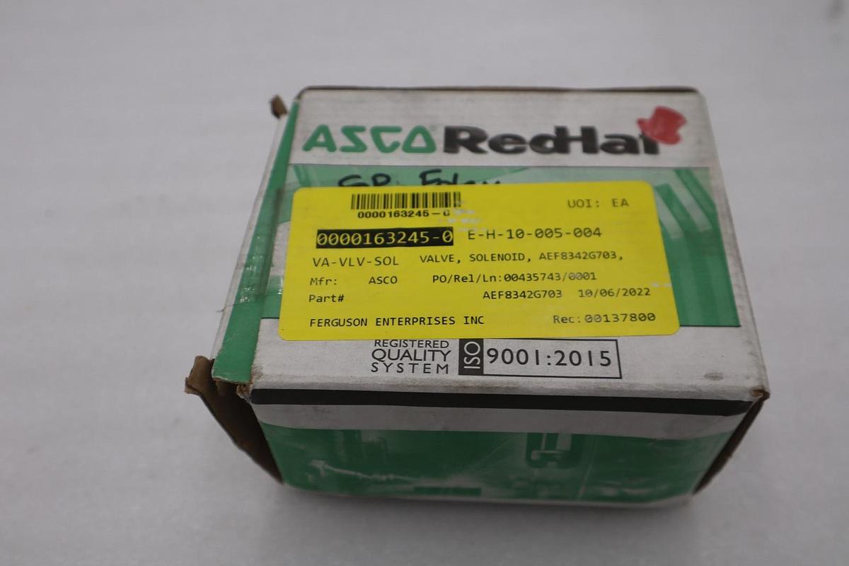 NEW IN BOX ASCO EF8342G703 120V 100-125PSI 3/8" NSMP STOCK G562