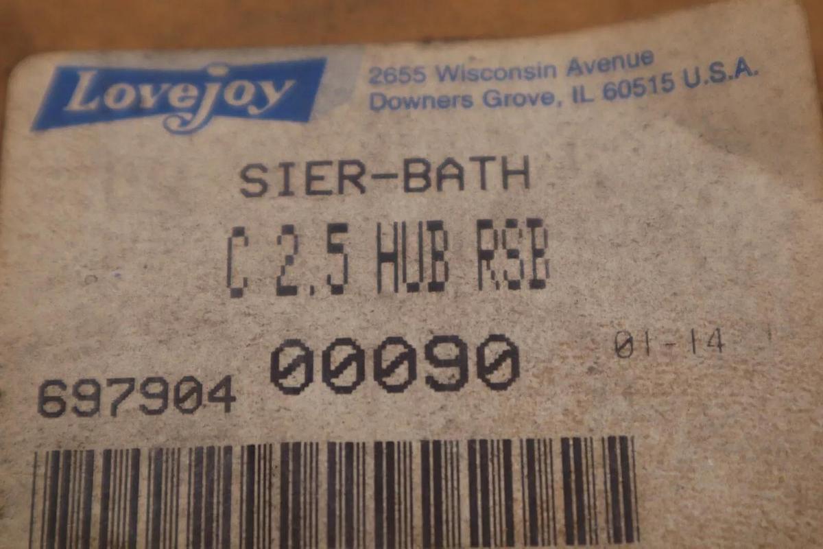 Lovejoy C 2.5 HUB Sier-Bath Coupling Hub Bore STOCK #B-877