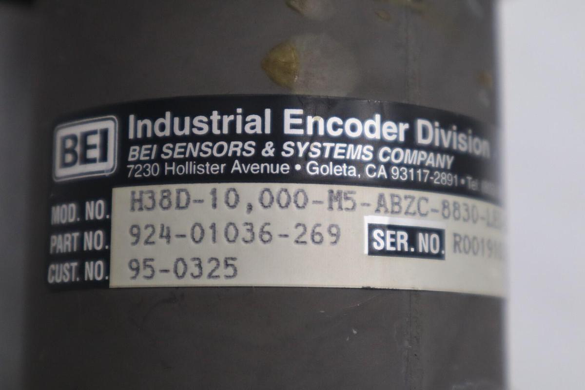 Used BEI H38D-10,000-M5-ABZC-8830-LED-SC-UL-S SER R0019103 STOCK 5331