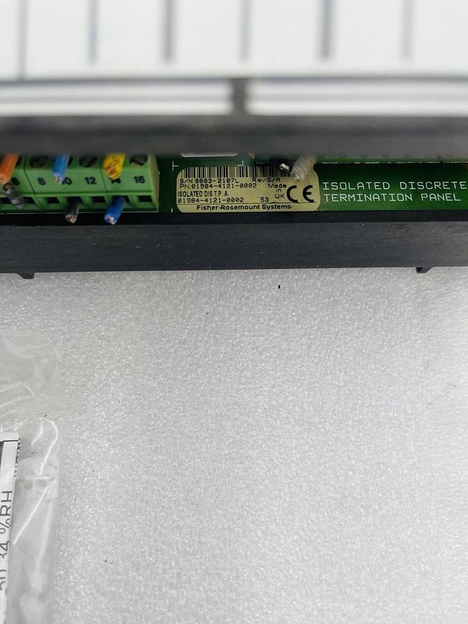 Used Fisher-Rosemount 01984-4121-0002 Isolated Discrete Termination Panel A #2316