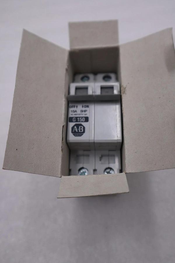LOT OF 2 - Allen Bradley 1492-CB2G150 Ser C Circuit Breaker 15 A STOCK H843A