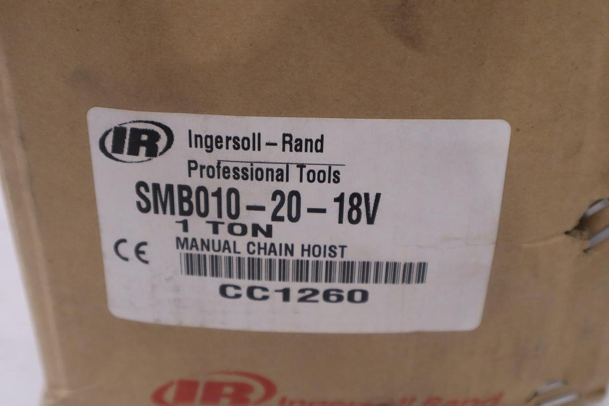 Ingersoll Rand SMB010-20-18V Silver Series Manual Hoist | 20' 1 TON STOCK HP-190