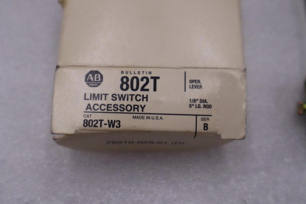 Used NEW OPEN BOX AB Allen-Bradley 802T-W3 Limit Switch Arm Rod Lever STOCK H1633A