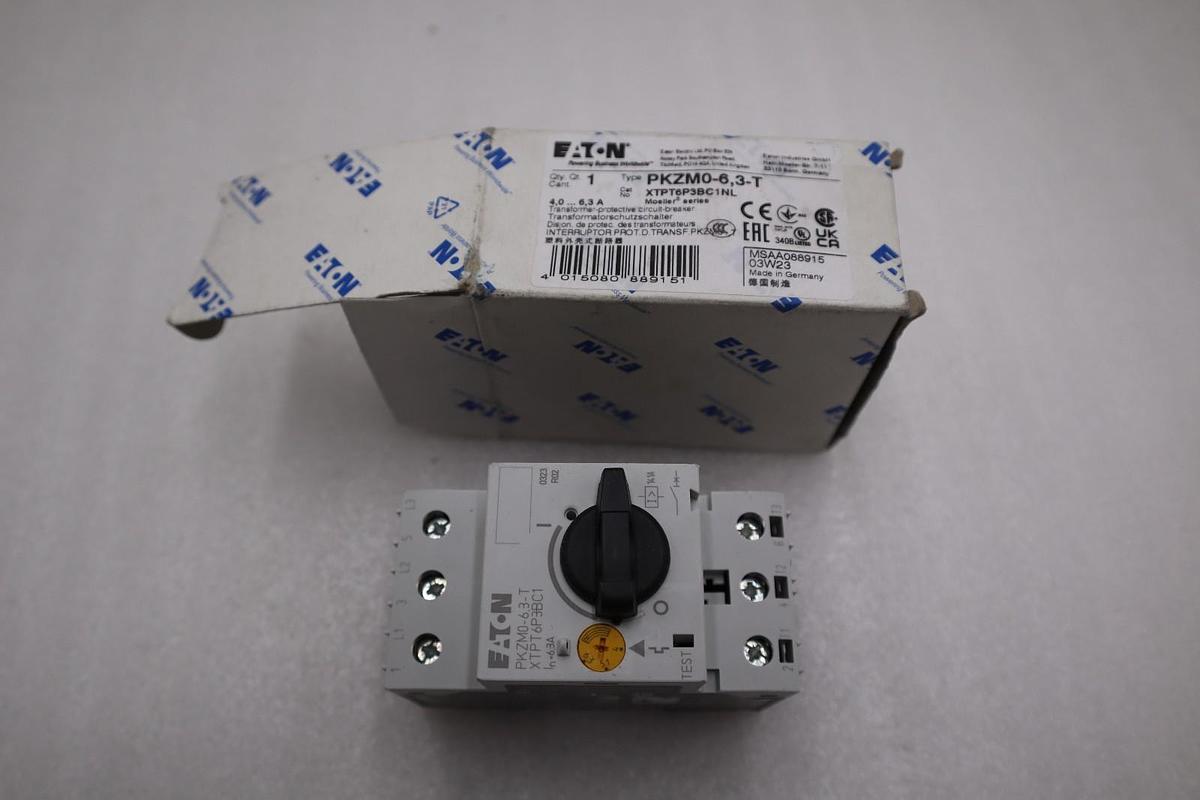 Used NEW OPEN BOX EATON MOELLER PKZM0-6 3-T Circuit Breaker PKZM0-6.3-T STK H287A