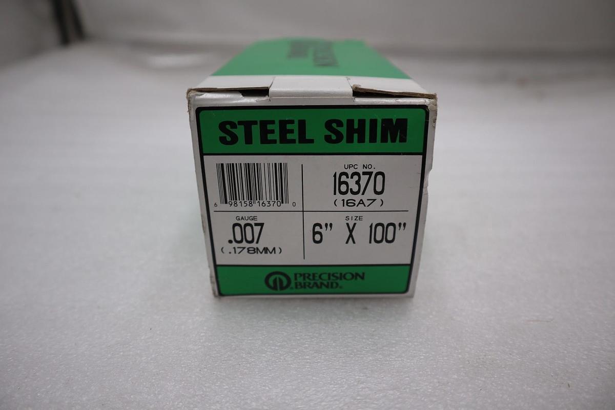 Used LOT OF 2 -- Precision Brand 16370 Gauge Steel Shim 0.007" x 6" x 100" STK H987A