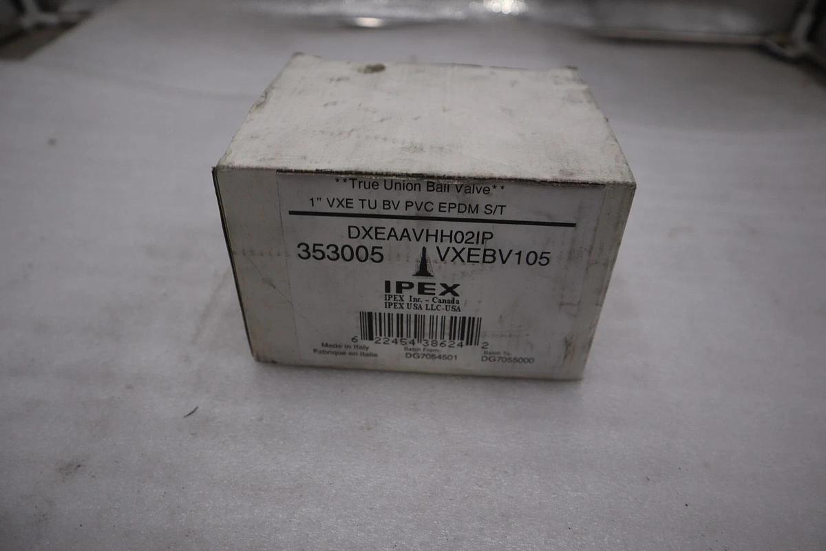 NEW OPEN BOX Ipex Vxe-Epdm 1" True Union Ball Valve Vxebv105 353005 STK 5654CC