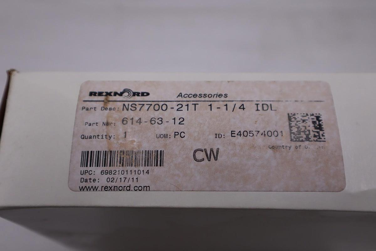 NEW REXNORD NS7700-21T 1-1/4 IDL SPROCKET STOCK H1560