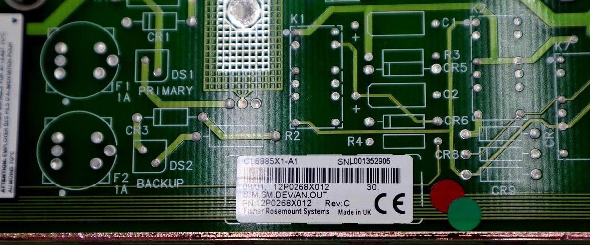 Used FISHER ROSEMOUNT CL6885X1-A1 SMART DEVICE OUTPUT 12P0268X012 REV C L-372