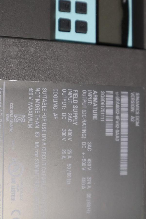 SINAMICS DCM DC CONVERTER 6RA8082-6FV62-0AA0 / 6RA80826FV620AA0 NEW STOCK GF225
