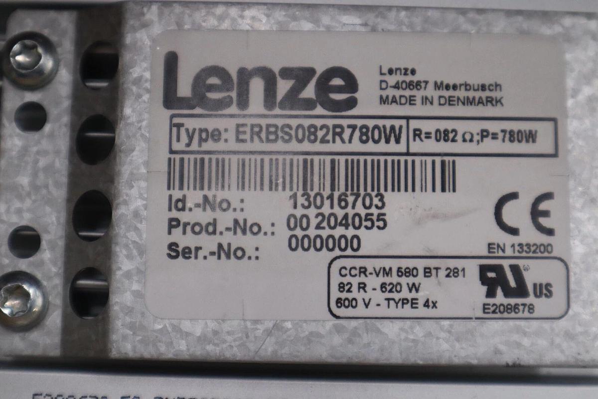 LENZE ERBS082R780W, BRAKE RESISTOR, NEW STOCK #G85
