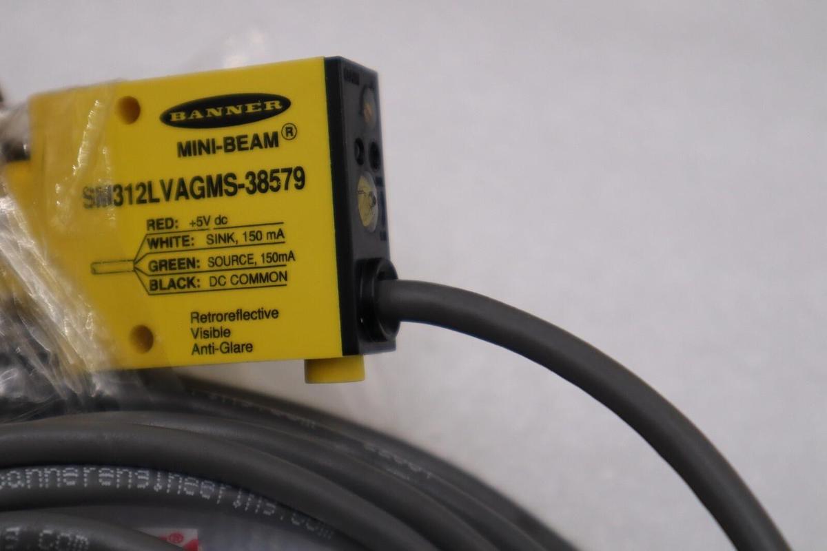 NEW BANNER SM312LVAGMS-38579 5 V DC L/O 12FT STRIPPED 12 IN ON END STOCK H1020