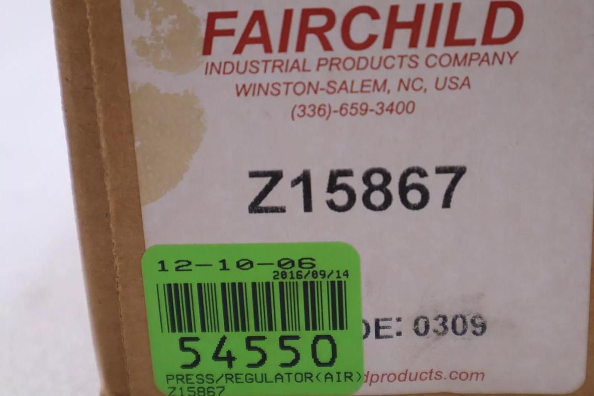 Fairchild Z15867 Pressure Regulator Indicating Station 250PSIG STOCK L-333A