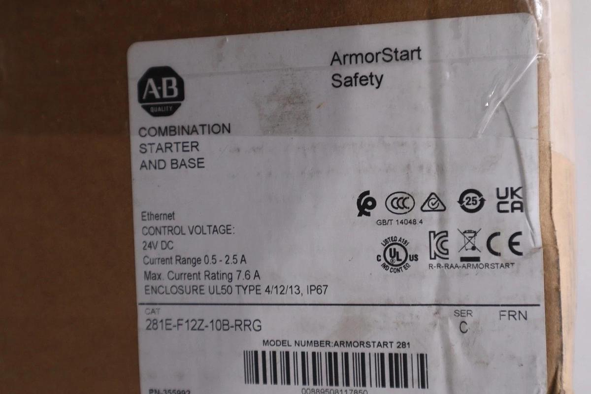 NEW Allen-Bradley 281E-F12Z-10B-RRG /C Series C ArmorStart DOLR-G Starter S-714