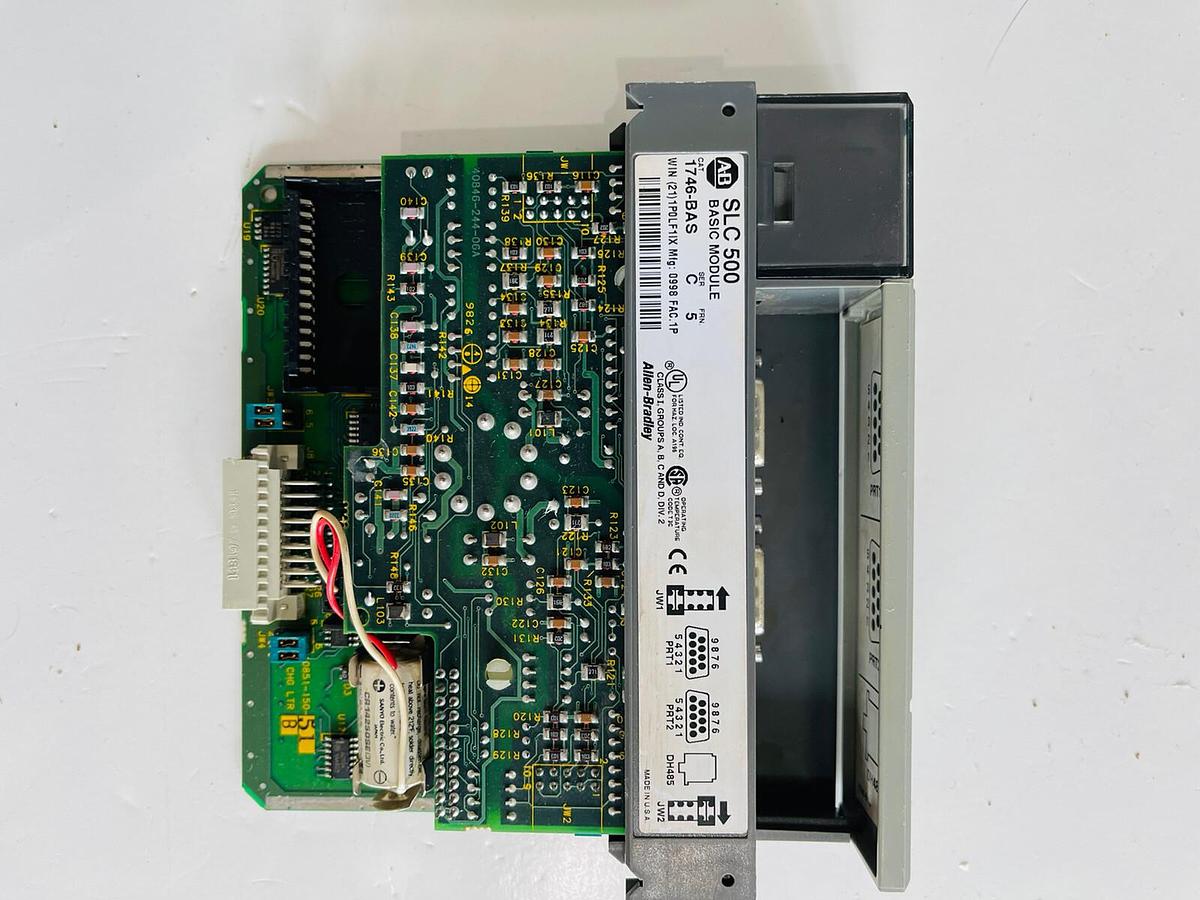 Used ALLEN BRADLEY 1746-BAS SLC 500 BASIC FRN 5 SER C I/O MODULE #K-837