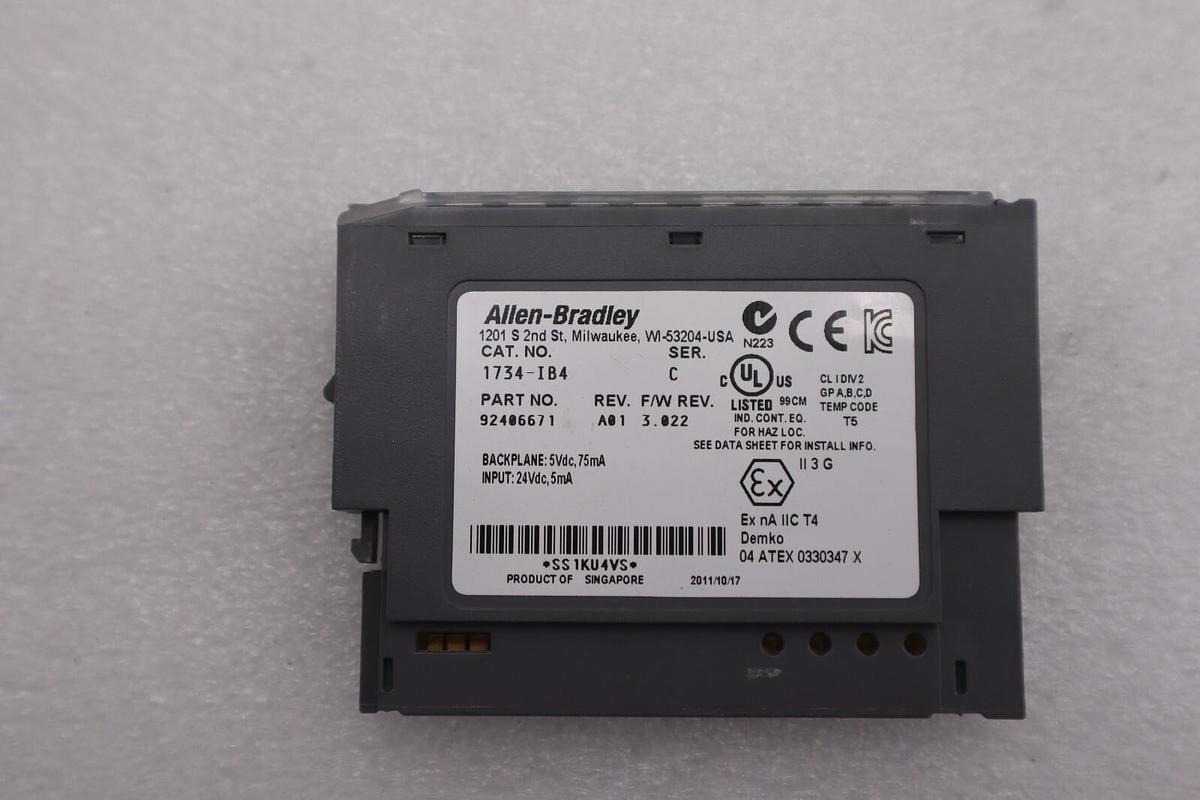 Used ALLEN BRADLEY 1734-IB4 POINT I/O Input Module Series C STOCK #807