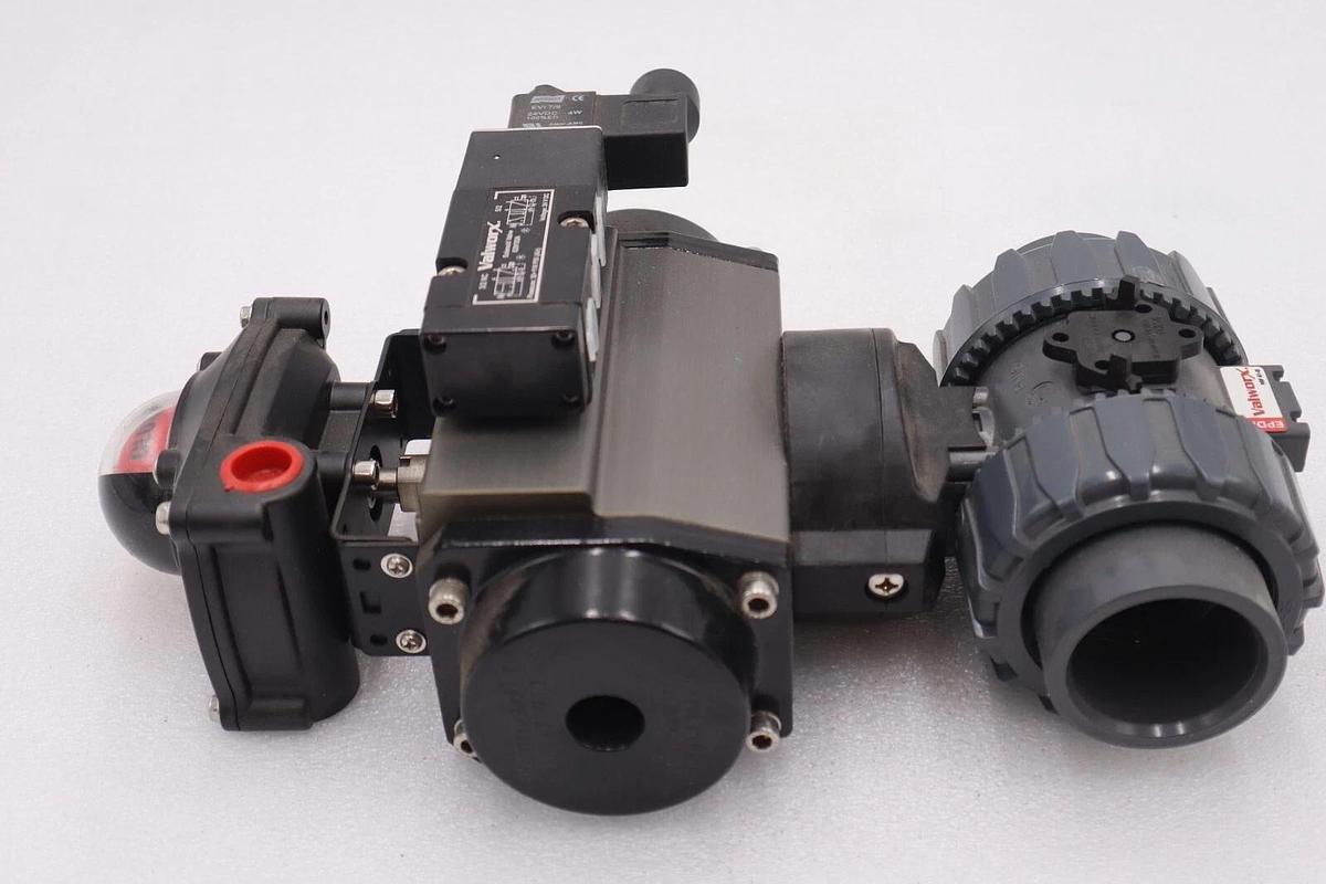 Used VALWORX 530175 AP075 PNEUMATIC ACTUATOR W/ 529102A SOLENOID 529910A VALVE #006-A